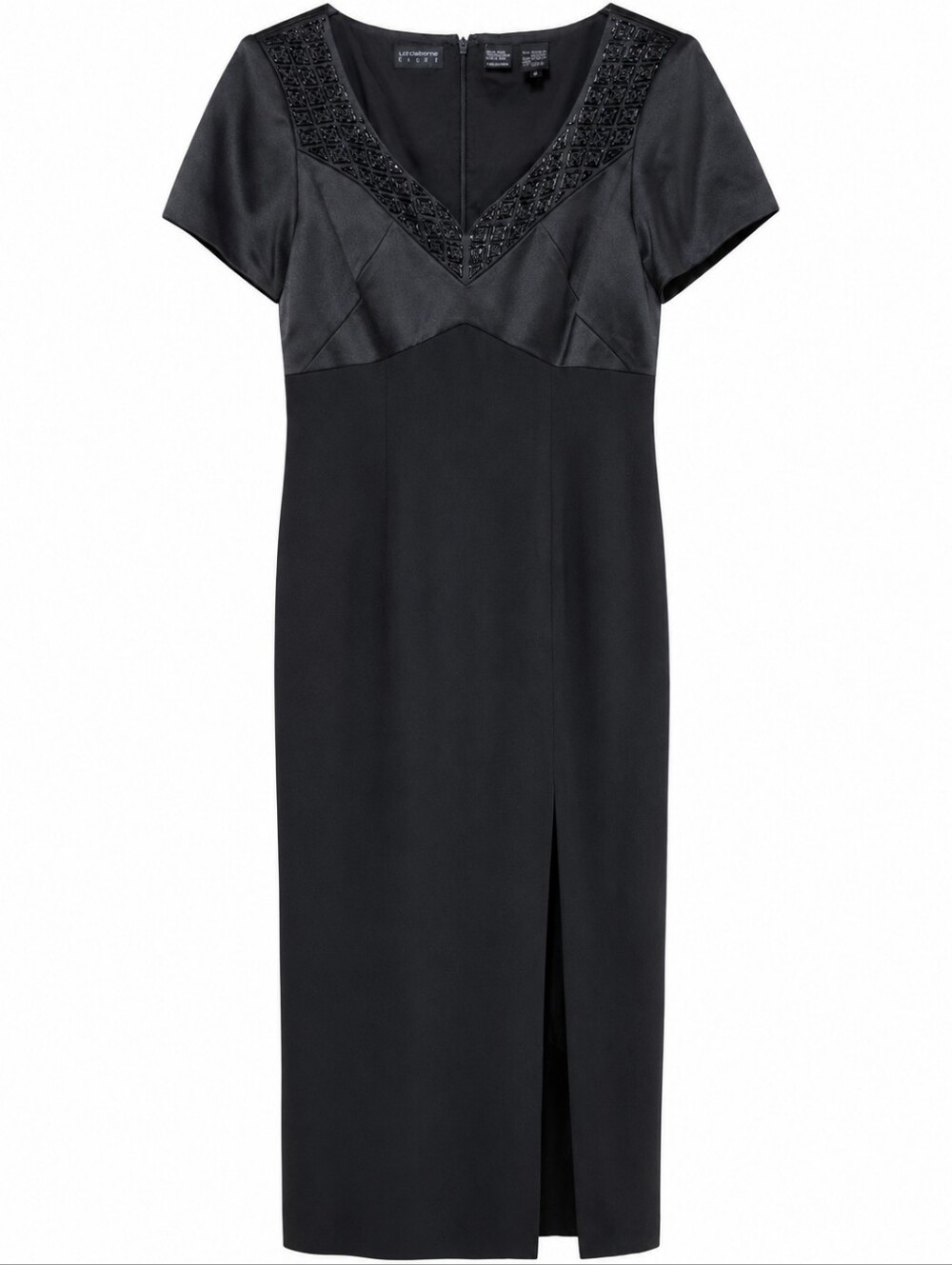 Liz Claiborne Night Black Beaded Formal Gown
